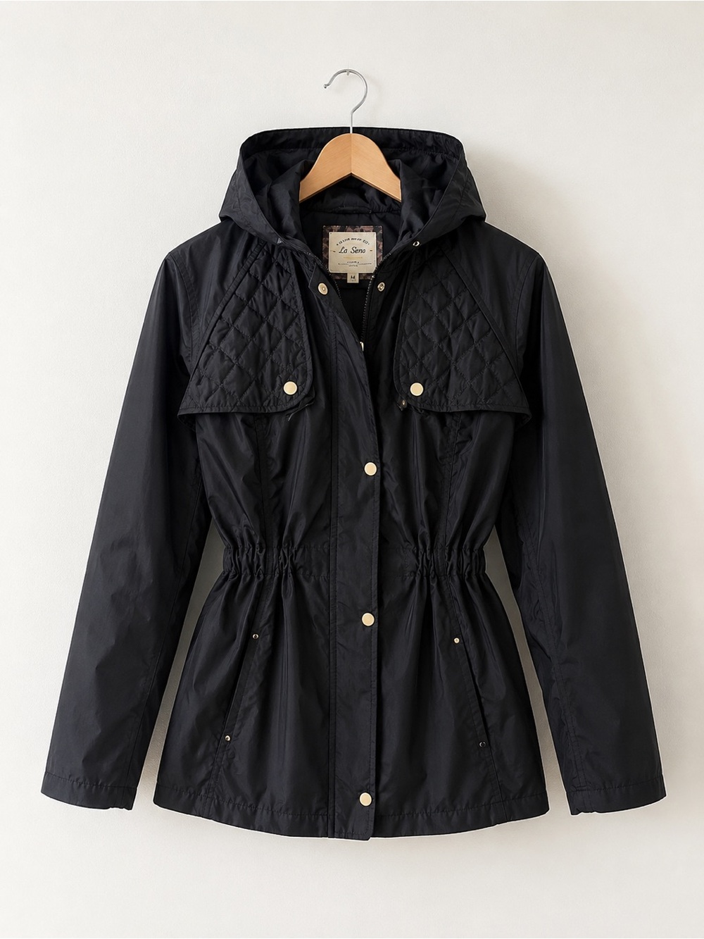 Black Utility Jacket with Hood